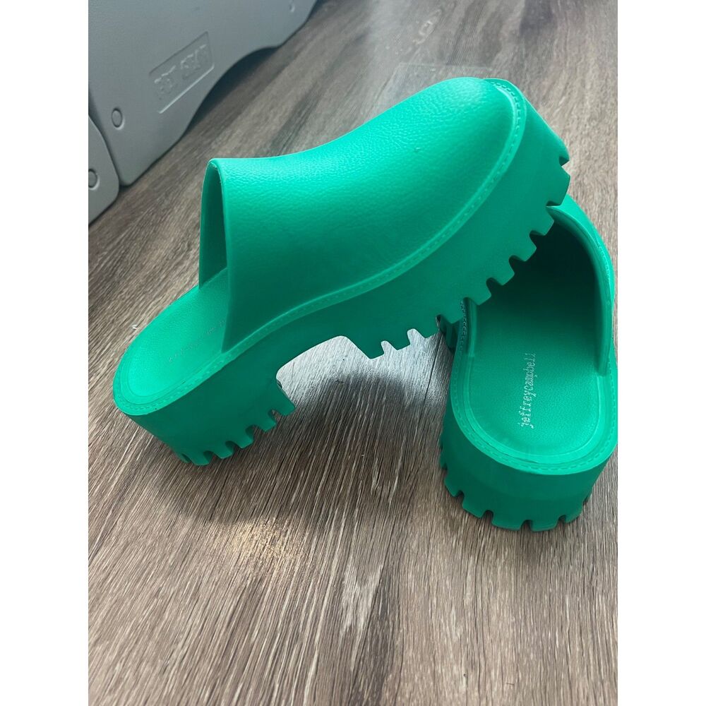 Jeffrey Campbell Green Clog/Mules Platform Lugged Sole Size 7